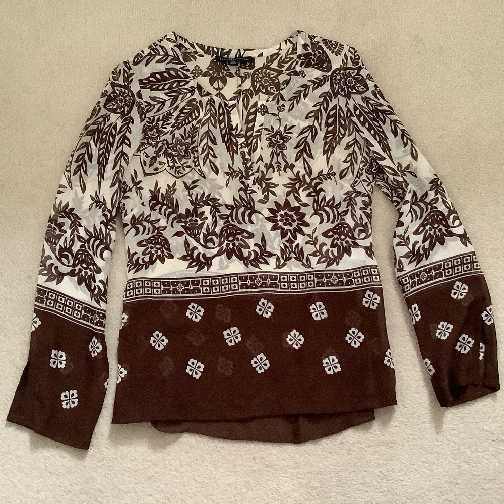 Banana Republic tropical jungle blouse